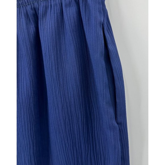 Graff Petite Skirt Womens Vintage Pull On Elastic Waist Pockets Navy Blue 8 NWT - Picture 3 of 9